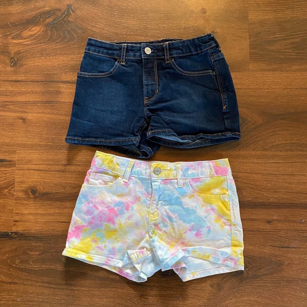 GAP Kids Denim Shorts + Tie-Dye Pastel Cotton Shorts